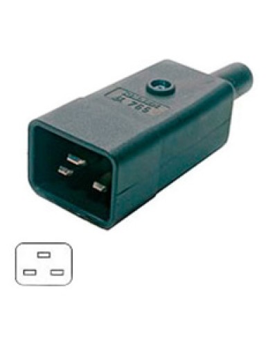 Разъем IEC 60320 C20 220В 16A на кабель Hyperline CON-IEC320C20 в Самаре Коммутационные изделия Pintop.ru