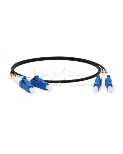 Патч-корд волоконно-оптический Hyperline FC-D2-9-LC/UR-LC/UR-H-1M-LSZH-BK в Самаре Патч-корды оптические Pintop.ru