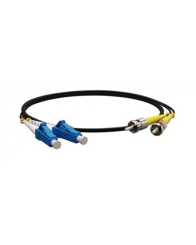 Патч-корд волоконно-оптический Hyperline FC-D2-9-LC/UR-ST/UR-H-3M-LSZH-BK в Самаре Патч-корды оптические Pintop.ru