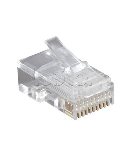 Разъем RJ-50(10P10C), универсальный (для одножильного и многожильного кабеля), для круглого кабеля, напыление 6µ/ 6 микродюймов (10шт) Hyperline PLUG-10P10C-U-06 в Самаре Коннекторы и разъемы Pintop.ru