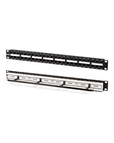 Патч-панель высокой плотности 19, 1U, 48 портов RJ-45, категория 5e Hyperline PPHD-19-48-8P8C-C5e-110D в Самаре Патч панель Pintop.ru