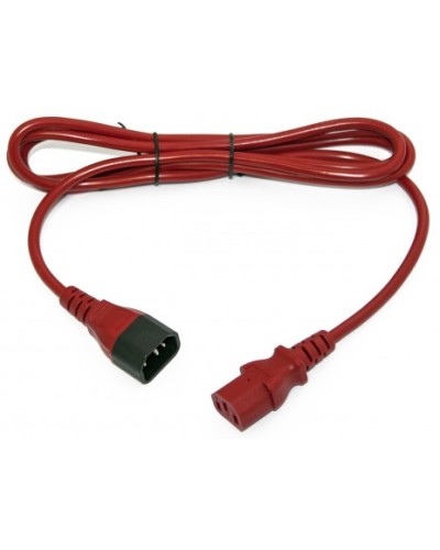 Кабель питания монитор-компьютер Hyperline PWC-IEC13-IEC14-1.8-RD в Самаре Патч-корды и пигтейлы Pintop.ru