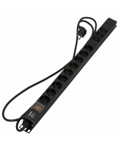 Блок розеток Hyperline SHE-9SH-3IEC-S-2.5EU в Самаре Блоки розеток Pintop.ru