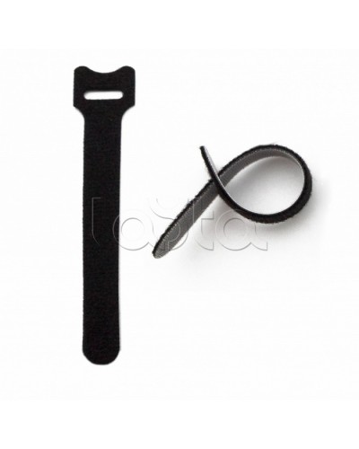 Хомут для кабеля, липучка с мягкой застежкой Hyperline WASN-180-BK-10 в Самаре Стяжки-хомуты Pintop.ru