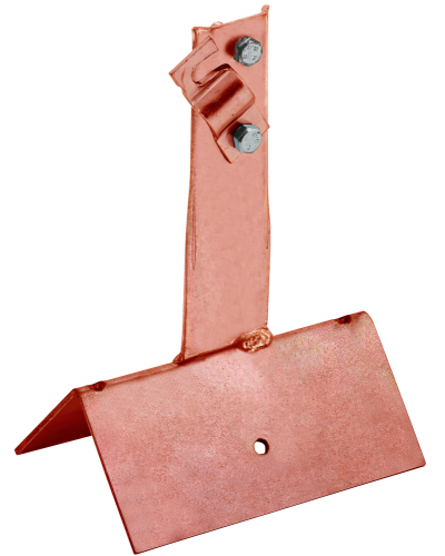 Держатель проводника круглого 6-10мм винтовой для конька широкого h=100мм медь IEK (ZDP81-50-4-16-100) в Самаре Крепеж Pintop.ru