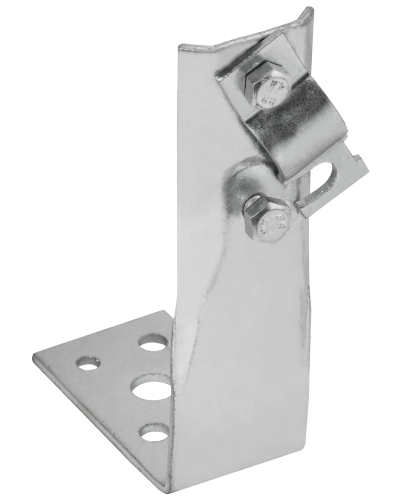 Держатель проводника круглого 6-10мм винтовой угловой h=80мм оцинкованная сталь IEK (ZDP87-11-1-16-80) в Самаре Крепеж Pintop.ru