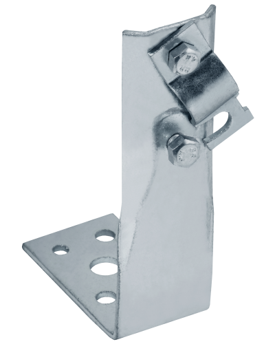 Держатель проводника круглого 6-10мм винтовой угловой h=60мм оцинкованная сталь HDZ IEK (ZDP87-14-1-16-60) в Самаре Крепеж Pintop.ru