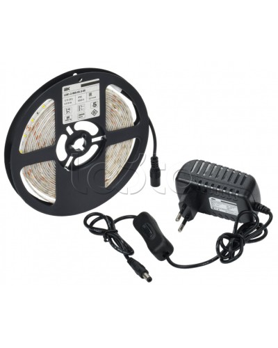 Комплект DIY (2835W60-4,8-IP65-12В 5м + др. + выкл.) IEK (LSR1-2-060-65-1-05-S1) в Самаре Источники света(Лампы) Pintop.ru