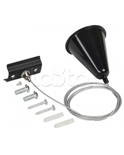 Комплект подвеса для ШП с тросом 1,5м черный IEK (LT-SO0D-KPT-D15-K02) в Самаре Светильники Pintop.ru