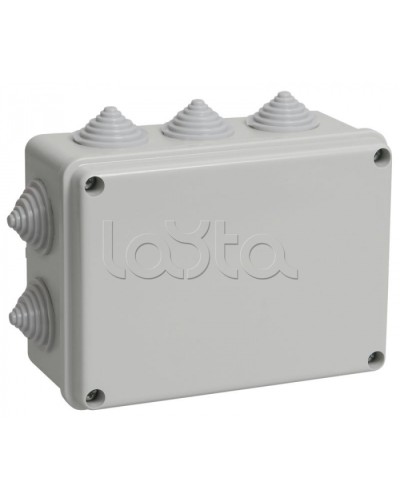 Коробка распаячная KM41241 для о/п 150x110x70мм IP44 10 кабель вводов IEK (UKO10-150-110-070-K41-44) в Самаре Распределительные коробки Pintop.ru