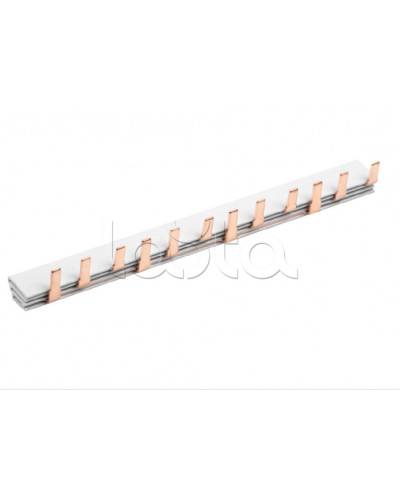 Шина соединительная типа PIN (12 штырей) 3Р 63А (22см) IEK (YNS21-3-063-22-12) в Самаре Клеммные колодки Pintop.ru