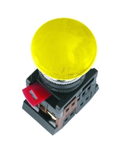 Кнопка AEA-22 Гриб желтая без подсветки 1з+1р IEK BBG30-AEA-K05 в Самаре Аксессуары для кабель-канала Pintop.ru