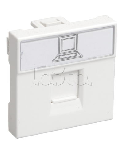 Розетка информационная РКИ-20-00-П RJ-45 UTP кат. 5e IEK CKK-40D-RI2-K01 в Самаре Аксессуары для кабель-канала Pintop.ru