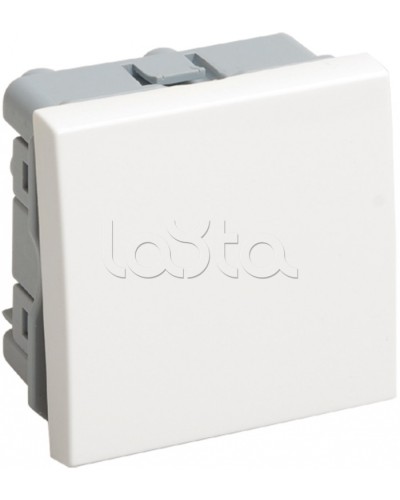 Выключатель одноклавишный (на 2 модуля) ПРАЙМЕР белый (ВКО-21-00-П) IEK CKK-40D-VO2-K01 в Самаре Аксессуары для кабель-канала Pintop.ru