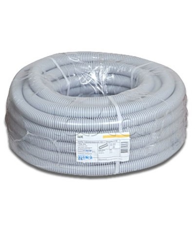 Труба гофрированная ПВХ 20 мм с зондом IEK CTG20-20-K41-100I (100 м) в Самаре Труба гофрированная Pintop.ru