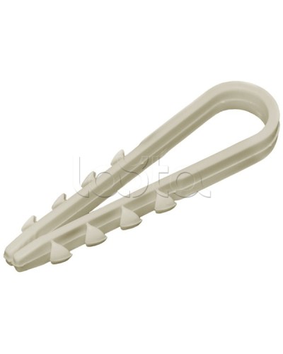 Дюбель-хомут 5-8 мм нейлон белый (100шт) IEK UHH35-5-8-100 в Самаре Стяжки-хомуты Pintop.ru