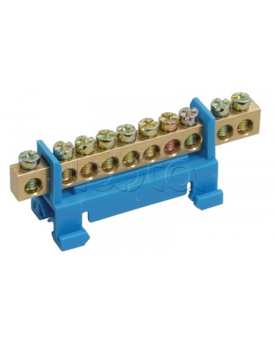 Шина нулевая с DIN-изолятором ШНИ-6x9-10-С-С IEK YNN10-69-10P-K07 в Самаре Клеммные колодки Pintop.ru