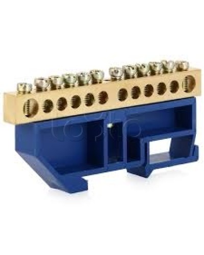 Шина нулевая с DIN-изолятором ШНИ-8x12-10-Д-С IEK YNN10-812-10D-K07 в Самаре Клеммные колодки Pintop.ru