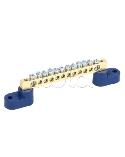 Шина N ноль на двух угловых изоляторах ШНИ-6х9-12-У2-С IEK (YNN10-69-12C2-K07) в Самаре Клеммные колодки Pintop.ru