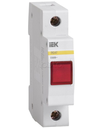 Лампа сигнальная красная DIN 1P неон ЛС-47 IEK MLS10-230-K04 в Самаре Оповещатели Pintop.ru