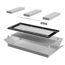 ITK LINEA N Дверь стеклянная 800мм шкафа 24U чер. (LN05-24U8X-DR)