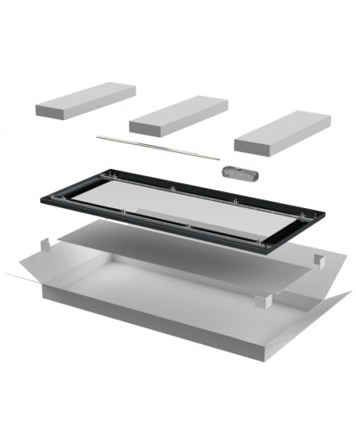 ITK LINEA N Дверь стеклянная 800мм шкафа 42U чер. (LN05-42U8X-DR) в Самаре Аксессуары для стоек и шкафов Pintop.ru