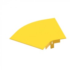 Крышка горизонтального поворота 45° оптического лотка 240 мм, желтая LANMASTER (LAN-OT240-HC45C)