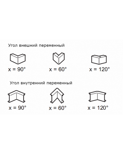 Угол внутренний/внешний переменный для мини-канала 32х12.5 LEGRAND 030251 в Самаре Аксессуары для кабель-канала Pintop.ru