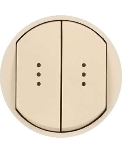Лицевая панель для выключателя двойного с индикацией слоновая кость Celiane Legrand 066211 в Самаре Аксессуары для кабель-канала Pintop.ru