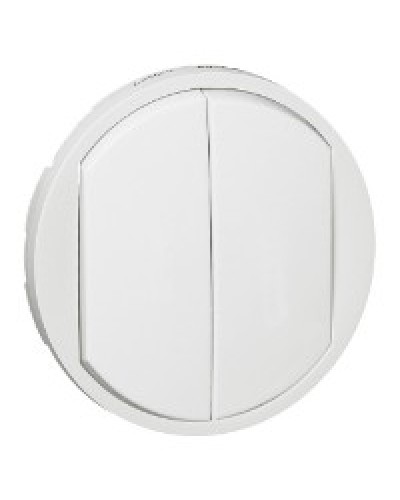 Лицевая панель для выключателя двойного белый Celiane Legrand 068002 в Самаре Аксессуары для кабель-канала Pintop.ru