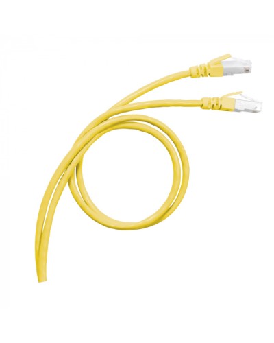 Патч-корд S/FTP, cat. 6а, PVC, 1м, желтый Legrand (051780) в Самаре Патчкорды (медные) Pintop.ru