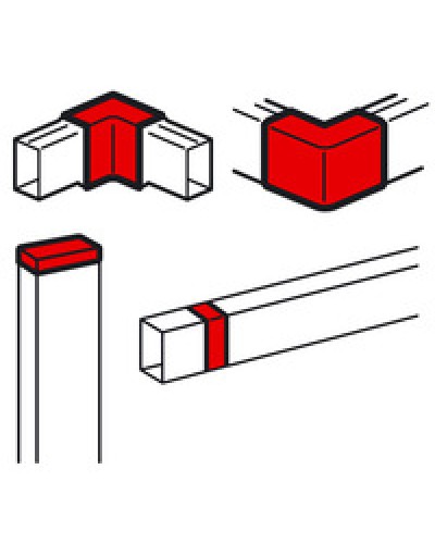 Заглушка торцевая/угол внутренний/угол внешний/накладка на стык для кабель-канала METRA 60x40 Legrand (638198) в Самаре Аксессуары для кабель-канала Pintop.ru
