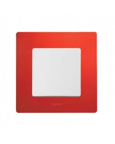 Рамка 1 пост Etika красный Legrand 672531 в Самаре Аксессуары для кабель-канала Pintop.ru