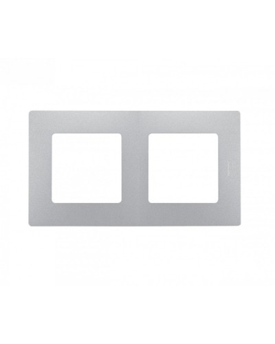 Рамка 2 поста Etika алюминий Legrand 672552 в Самаре Аксессуары для кабель-канала Pintop.ru