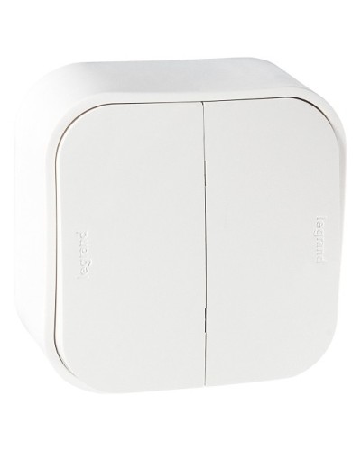 Выключатель двухклавишный Quteo Legrand (782202) в Самаре Аксессуары для кабель-канала Pintop.ru