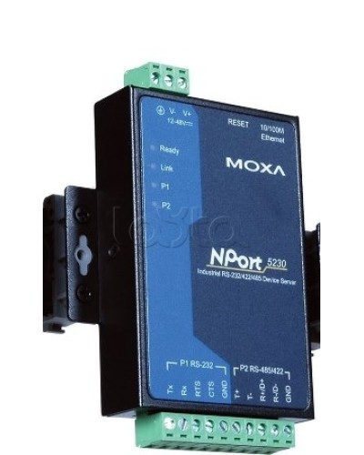 Сервер 2-портовый RS-232 + RS-422/485 в Ethernet Moxa NPort 5230-T в Самаре Дополнительное оборудование для ОПС Pintop.ru