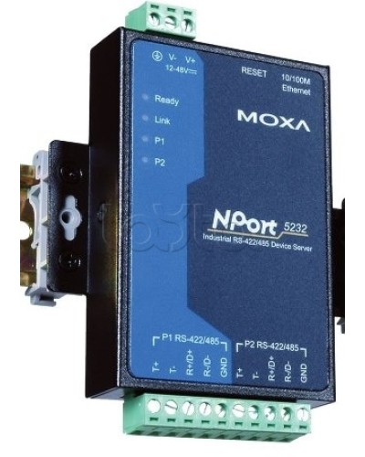 Сервер 2-портовый RS-422/485 в Ethernet Moxa NPort 5232-T в Самаре Дополнительное оборудование для ОПС Pintop.ru