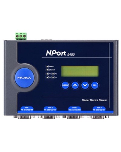 Сервер 4-портовый RS-232/422/485 в Ethernet Moxa NPort 5450 в Самаре Дополнительное оборудование для ОПС Pintop.ru