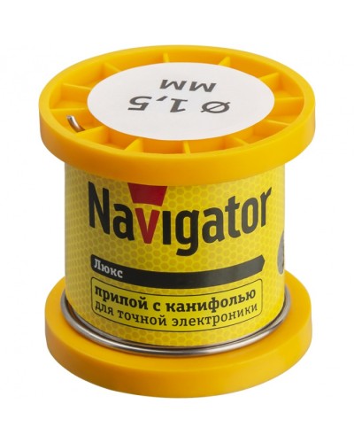 Припой Navigator 93 083 NEM-Pos02-61K-1.5-K100 (ПОС-61, катушка, 1.5 мм, 100 гр) в Самаре Аксессуары для кабель-канала Pintop.ru