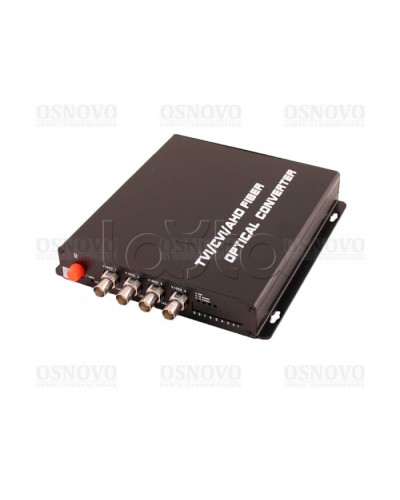 Приёмник 4 каналов видео оптический OSNOVO RA-H4/1F в Самаре Видеоусилители, Модуляторы, Делители Pintop.ru