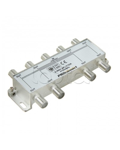 Сплиттер антенный ТВ х 8 под F разъём 5-1000 МГц PROCONNECT 05-6025 в Самаре Дополнительное оборудование для сетей Pintop.ru