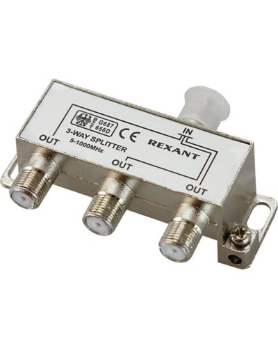 Делитель антенный, (3 TV), 5-1000 МГц REXANT 06-0041-C в Самаре Системы видеонаблюдения Pintop.ru
