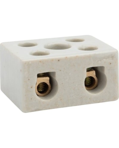 Клемма керамическая винтовая КВ 12 мм² 2 пары контактов с крепежным отверстием (50 шт./уп.) REXANT (07-6223) в Самаре Монтажные материалы Pintop.ru