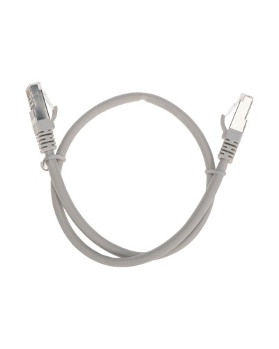 Патч-корд S/FTP, CAT 6A (10G), RJ45-RJ45, 28AWG, LSZH, серый, 0,5м REXANT 02-0390-05 в Самаре Патчкорды (медные) Pintop.ru