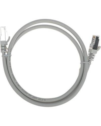 Патч-корд S/FTP, CAT 6A (10G), RJ45-RJ45, 28AWG, LSZH, серый, 1м REXANT 02-0390-1 в Самаре Патчкорды (медные) Pintop.ru