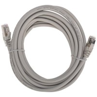 Патч-корд S/FTP, CAT 6A (10G), RJ45-RJ45, 28AWG, LSZH, серый, 5м REXANT 02-0390-5