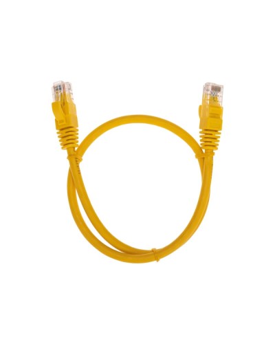 Патч-корд U/UTP, CAT 6, RJ45-RJ45, 26AWG, LSZH, желтый, 0,5м REXANT 02-0295-05 в Самаре Патчкорды (медные) Pintop.ru