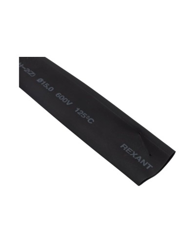 Термоусаживаемая трубка 15.0 / 7.5 мм черная (100 м/бухта) REXANT (49-1506) в Самаре Монтажные материалы Pintop.ru