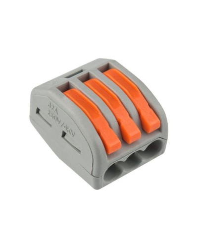 Универсальная многоразовая 3-проводная клемма (50шт/уп) REXANT (07-5253-4) в Самаре Клеммные колодки Pintop.ru