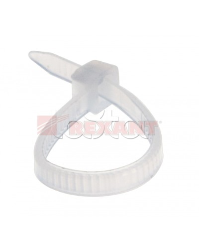 Хомут-стяжка нейлоновый 2.5х80 мм белый (100шт/уп) REXANT 07-0080 в Самаре Стяжки-хомуты Pintop.ru